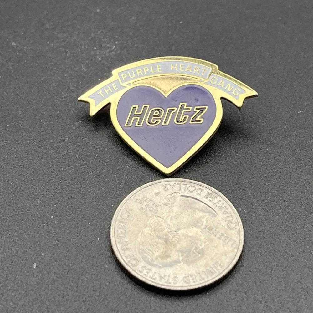 Hertz Rental‎ Cars The Purple Heart Gang Lapel Hat Pin